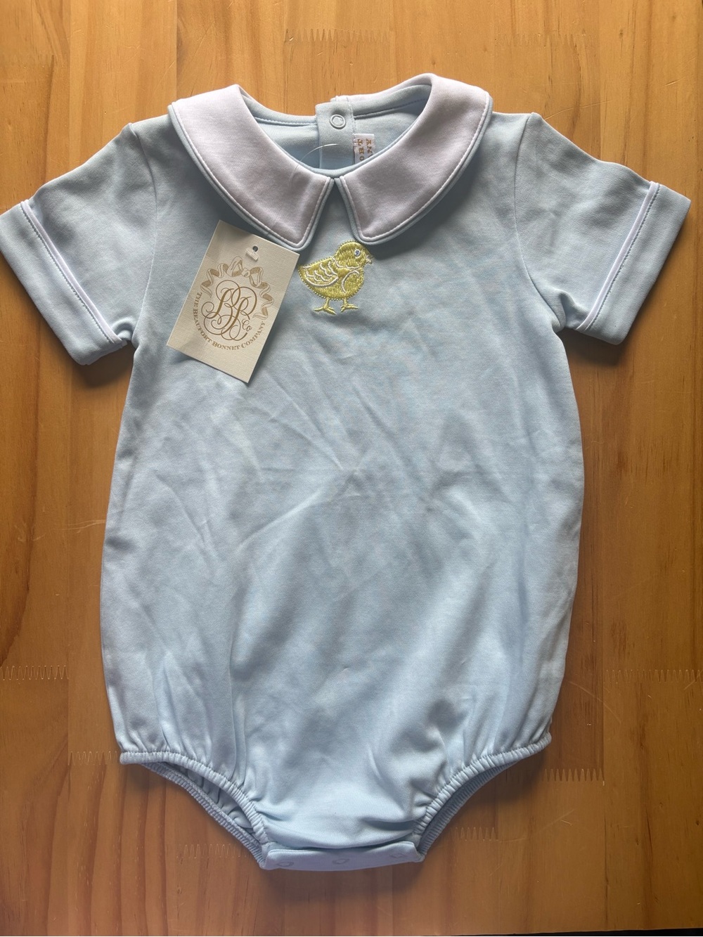 Beaufort Bonnet Company Baby One-Piece with Chick Embroidery